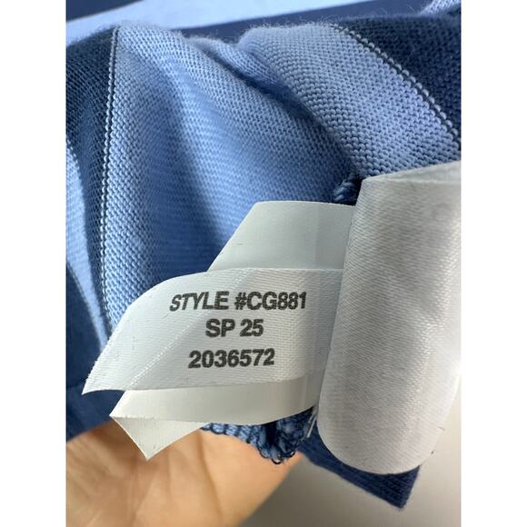 J.Crew Crewcuts NWT Boy’s Estate Blue Pale Seasca Striped Rugby Shirt size 6/7 - Picture 4 of 5